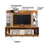 Imagem de Estante Home Theater Frizz Gold para TV de 55 Pol com Rodizios Off White Natural