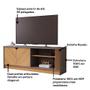 Imagem de Estante Home Theater para Sala 154 cm TV 55 Polegadas 2 Portas Volpi Permóbili Grafite/Nature - 100% MDF