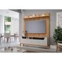 Imagem de Estante Home Theater para Sala TV 70 com 4 Portas 180 cm Moema Permóbili Off White/Nature - 100% MDF