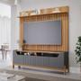 Imagem de Estante Home Theater para Sala TV 70 com 4 Portas Moema Permóbili Grafite/Nature - 100% MDF