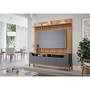 Imagem de Estante Home Theater para Sala TV 70 com 4 Portas Moema Permóbili Grafite/Nature - 100% MDF