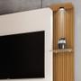 Imagem de Estante Home Theater Para TV Até 60 Pol. com LED York Cinamomo/Off White/Ripado - Bechara