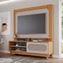 Imagem de Estante Home Theater para TV até 60 Polegadas 1 Porta Noruega Permóbili Nature/Off White - 100% MDF