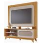 Imagem de Estante Home Theater para TV até 60 Polegadas 1 Porta Noruega Permóbili Nature/Off White - 100% MDF