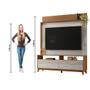 Imagem de Estante Home Theater Para TV Até 70 Polegadas 1,60m Granada Madeirado / Off White Notável
