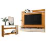 Imagem de Estante Home Theater Suspenso Lana 1.8 Com Aparador Frizz Cinamomo Off White