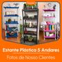 Imagem de Estante Modular 5 Prateleira Plástica Coloridas Organizador Casa Escritório Lavanderia Cozinha Banheiro Salão de Beleza