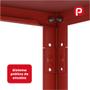Imagem de Estante Montável de Aço Com 06 Prateleiras Com Reforço Pandin 1,75 X 0,30 m Vermelho