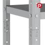 Imagem de Estante Montável de Aço Com 06 Prateleiras Com Reforço Pandin 1,95 X 0,40 m Cinza Cristal
