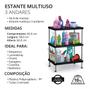 Imagem de Estante Multiuso 3 Andares Prateleira Cromada Organizador/ Cozinha/ Banheiro e Brinquedos 4170