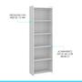 Imagem de Estante Multiuso com 4 Prateleiras 57 x 183 Cm MDP Branco 0700 MENU