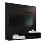 Imagem de Estante Painel Parede Smart New TV 32 Polegadas Prateleiras Decorativas Sala Quarto Pequeno Retrô  Preto - RPM 