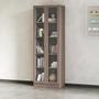 Imagem de Estante para Livros Retrô 2 Portas de Vidro e 4 Prateleiras