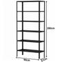 Imagem de Estante Para Livros Sala Almoxarifado Multiuso De Aço 6 Prateleiras 90cm Reforçada Armário Para Organização Quarto Escritório
