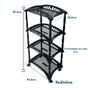 Imagem de Estante Plastica Modular Multiuso 4 Prateleiras Com Rodinha
