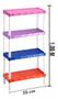 Imagem de Estante Plástica Modular Preta Com 4 Prateleiras Colorida 