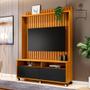 Imagem de Estante Rack p/ TV 50" Home Ripado Estilos 1,45cm c/ Rodizio