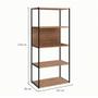 Imagem de Estante Shelf Ameixa e Preta 139 cm