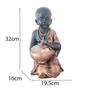 Imagem de Estátua buda chinês menino com castiçal 32cm 05028
