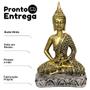 Imagem de Estatua Buda Hindu Dourado Bronze Prata Decoração Estante Escultura
