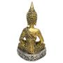 Imagem de Estatua Buda Hindu Dourado Bronze Prata Decoração Estante Escultura
