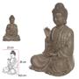 Imagem de Estatua Buda Hindu Meditando Tibetano Cantinho Zen 30cm Bege