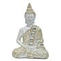 Imagem de Estátua Buda Hindu Tibetano Tailandês Enfeite de Mesa Branco 