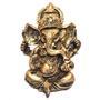 Imagem de Estátua de Ganesha Dourado Pequeno Resina 9,5cm - Mandala de luz