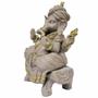 Imagem de Estátua De Ganesha Sentado Areia Com Dourado 32Cm - 2 Peças