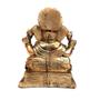Imagem de Estátua de Ganesha Sentado Dourado Resina 13cm