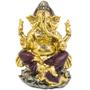 Imagem de Estátua Ganesha Enfeite Decorativo Prosperidade Decoração Zen Elefante Hindu Sabedoria Estatueta Meditação