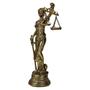 Imagem de Estátua Themis Deusa Da Justiça Com Balança Ouro Velho 19cm