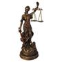 Imagem de Estátua thêmis deusa da justiça com balança resina cor ouro envelhecido