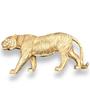 Imagem de Estátua Tigre Decorativo Luxo em Resina Dourado Rico em Detalhes