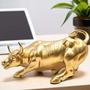 Imagem de Estátua Touro Wall Street Decoração Investidor Bolsa Valores Enfeite Casa Escritório Resina Estatueta 