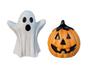 Imagem de Estatueta Abobora e Fantasma Miniatura Ceramica halloween