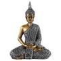 Imagem de Estatueta Buda Hindu Médio Prateado Com Dourado