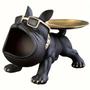 Imagem de Estatueta Buldog Guarda Objetos Decorativa Resina 23cm