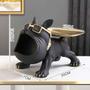 Imagem de Estatueta Buldog Guarda Objetos Decorativa Resina 23cm