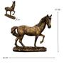 Imagem de Estatueta Cavalo Dourado Cavalo Competição Troféu em Resina