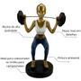 Imagem de Estatueta Mulher Agachamento Academia Musculoso Decoração Fitness