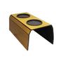Imagem de Esteira para Braço de Sofá Flexível com Porta Copos Amarelo Rustico Mdf Madeira