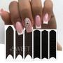 Imagem de Estêncil De Arte De Unha Com Faixa Francesa Ondulada Oblíqua, Guias De Manicure DIY, Modelos De