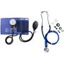 Imagem de Estetoscópio Duplo +  Medidor de Pressão Arterial Manual Azul  - Premium