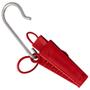 Imagem de Esticador Plástico com Abertura Lateral para cabo mini Drop Óptico FTTH Pier Telecom -  Vermelho