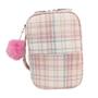 Imagem de Estojo Box Daterra Case Xadrez Com Bolso QD Rosa