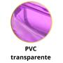 Imagem de Estojo brw 1 ziper pvc transparente roxo et0200