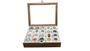 Imagem de Estojo/Caixa para 20 Relógios - Cerejeira flocado de Bege