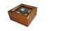 Imagem de Estojo Caixa Para 4 Relógios Madeira Imbuia Flocado Preto