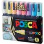 Imagem de Estojo Caneta Posca Marcador Uni-Ball PC-5M C/8 Soft Cores Pasteis